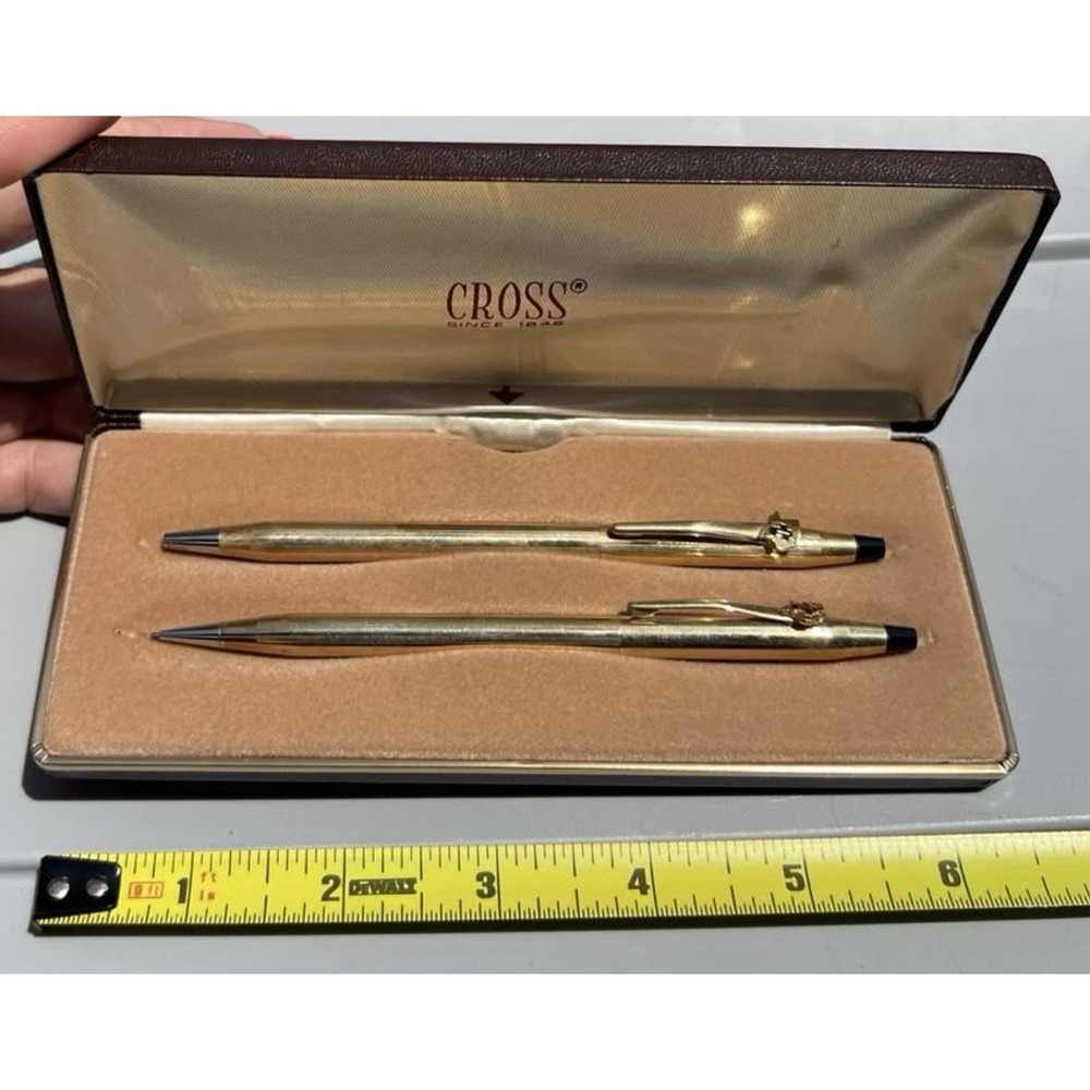Cross 10k Ballpoint Pen‎ & 0.9 Pencil Set In Box (Texas Instruments Logo)